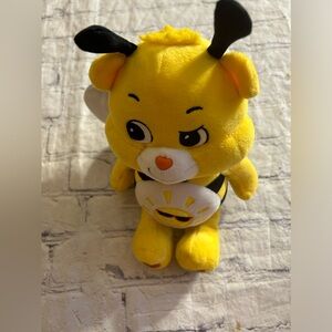 CARE BEARS SPRING BEE FUNSHINE YELLOW AND BLACK WITH BELLY BADGE PLUSH TOY BEAR
